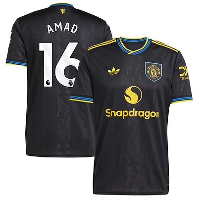 Amad Diallo Amad Men's adidas  Black Manchester United 2025/26 Third Replica Custom Jersey