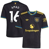 Amad Diallo Amad Youth adidas  Black Manchester United 2025/26 Third Replica Custom Jersey