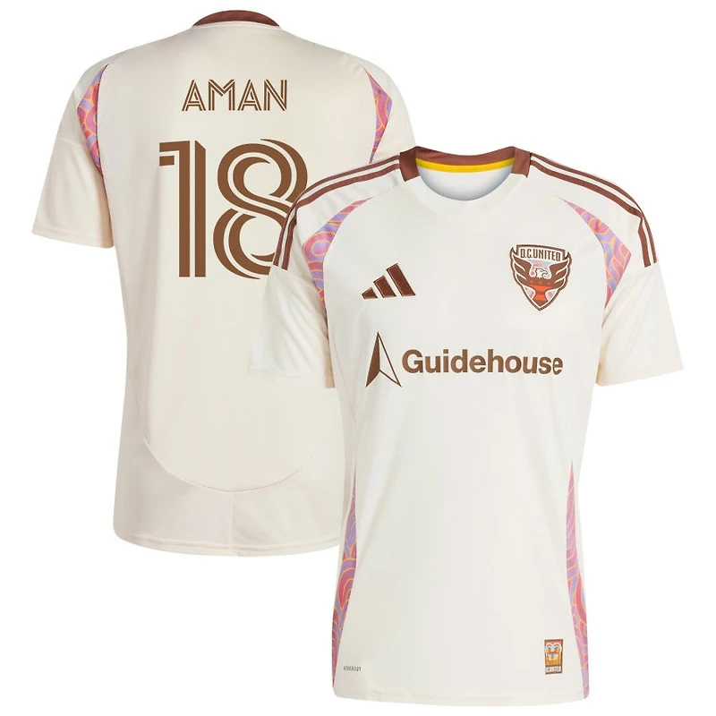 Richie Aman Men's adidas  Natural D.C. United 2025 The Soul Kit Replica Custom Jersey