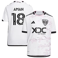 Richie Aman Youth adidas White D.C. United 2023 The Cherry Blossom Kit Replica Custom Jersey