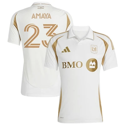 Frankie Amaya Men's adidas  White LAFC 2025 Secondary Replica Custom Jersey