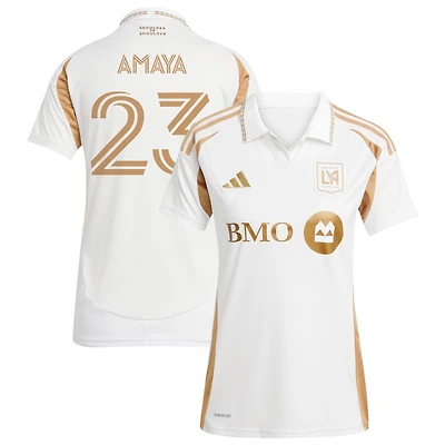 Frankie Amaya Women's adidas  White LAFC 2025 Secondary Replica Custom Jersey
