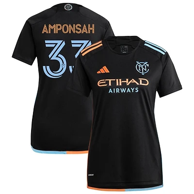 Prince Amponsah Men's adidas Black New York City FC 2024 24/7 Kit Replica Custom Jersey