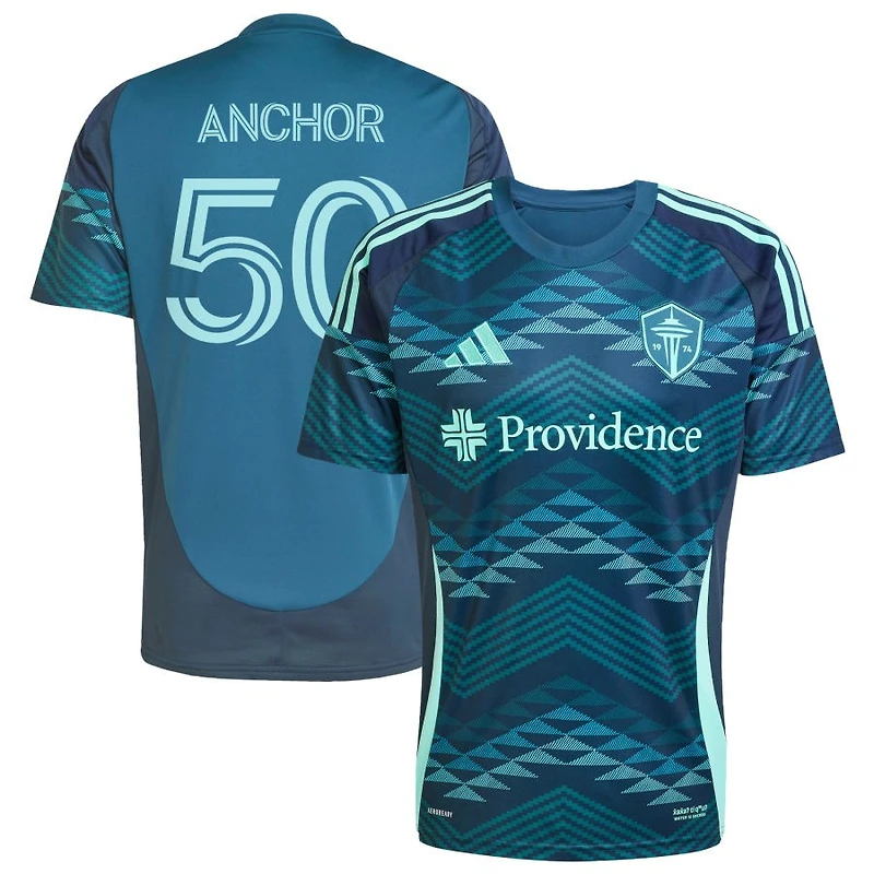 Max Anchor Men's adidas Blue Seattle Sounders FC 2025 The Salish Sea Kit Replica Custom Jersey