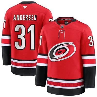 Frederik Andersen Men's Fanatics Red Carolina Hurricanes Alternate Premium Custom Jersey