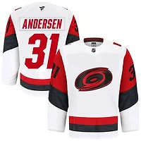 Frederik Andersen Men's Fanatics White Carolina Hurricanes Away Authentic Pro Custom Jersey