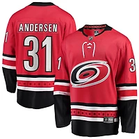 Frederik Andersen Men's Fanatics Red Carolina Hurricanes Alternate Breakaway Custom Jersey