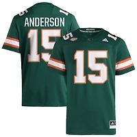 Judd Anderson Men's adidas  Green Miami Hurricanes NIL Pick-A-Player Alternate Premier Football Jersey
