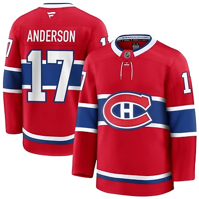 Josh Anderson Men's Fanatics Red Montreal Canadiens Home Premium Custom Jersey