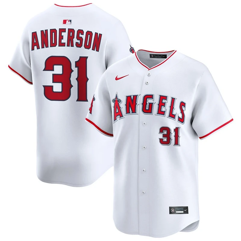 Tyler Anderson Youth Nike White Los Angeles Angels Home Custom Limited Jersey