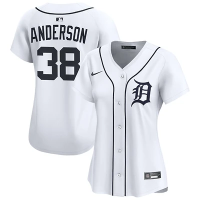 Drew Anderson Women's Nike White Detroit Tigers Home Limited Custom Jersey