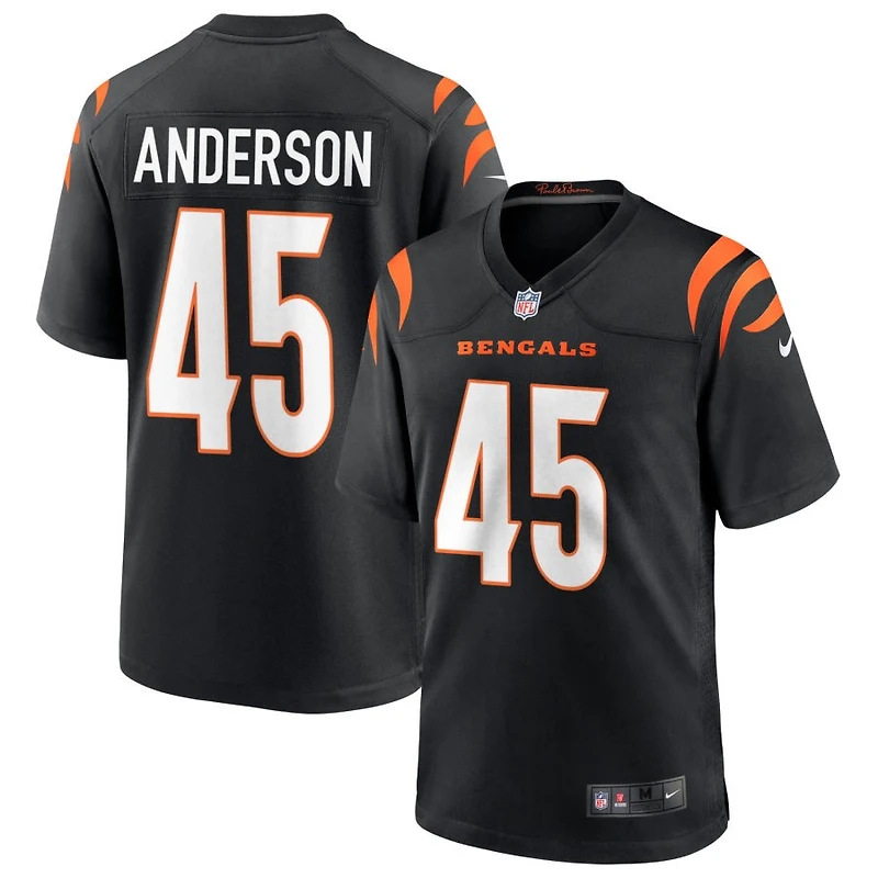 Liam Anderson Men's Nike Black Cincinnati Bengals Game Custom Jersey