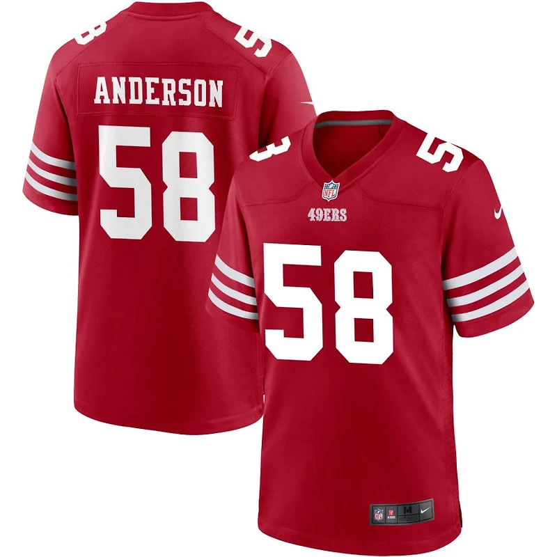 Evan Anderson Men's Nike Scarlet San Francisco 49ers Custom Jersey