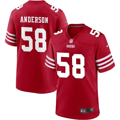Evan Anderson Men's Nike Scarlet San Francisco 49ers Custom Jersey
