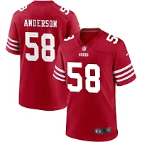 Evan Anderson Men's Nike Scarlet San Francisco 49ers Custom Jersey