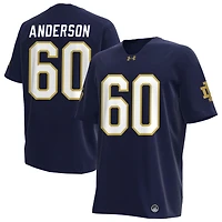 Max Anderson Men's Under Armour Navy Notre Dame Fighting Irish NIL Pick-A-Player Replica Football Jersey