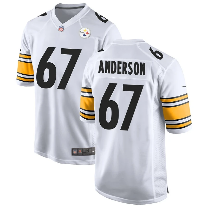 Calvin Anderson Men's Nike White Pittsburgh Steelers Game Custom Jersey