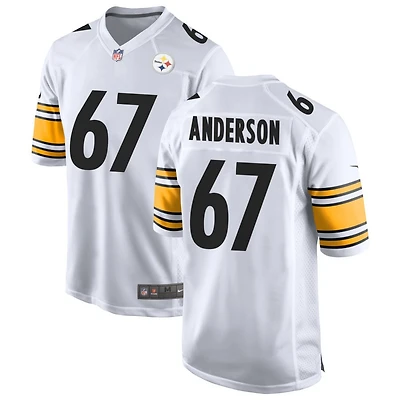 Calvin Anderson Men's Nike White Pittsburgh Steelers Game Custom Jersey