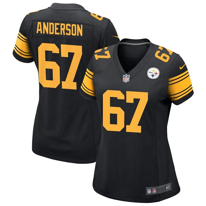 Calvin Anderson Women's Nike  Black Pittsburgh Steelers Alternate Custom Game Jersey
