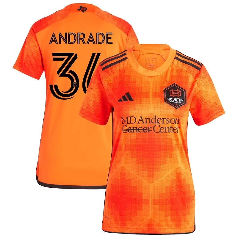 Felipe Andrade Women's adidas Orange Houston Dynamo FC 2023 El Sol Replica Custom Jersey