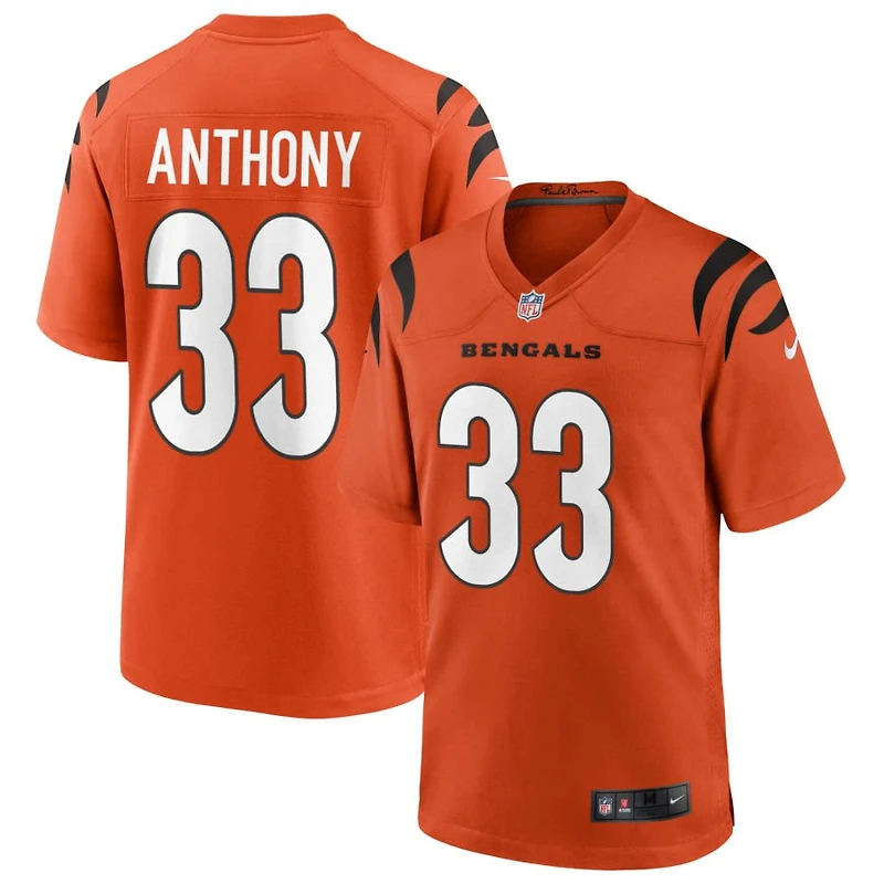 Daijahn Anthony Youth Nike Orange Cincinnati Bengals Alternate Game Custom Jersey