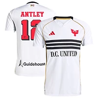 Conner Antley Men's adidas White D.C. United 2025 Third Replica Custom Jersey