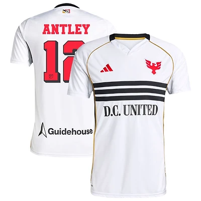 Conner Antley Men's adidas White D.C. United 2025 Third Replica Custom Jersey