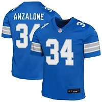 Alex Anzalone Youth Nike Blue Detroit Lions Custom Game Jersey