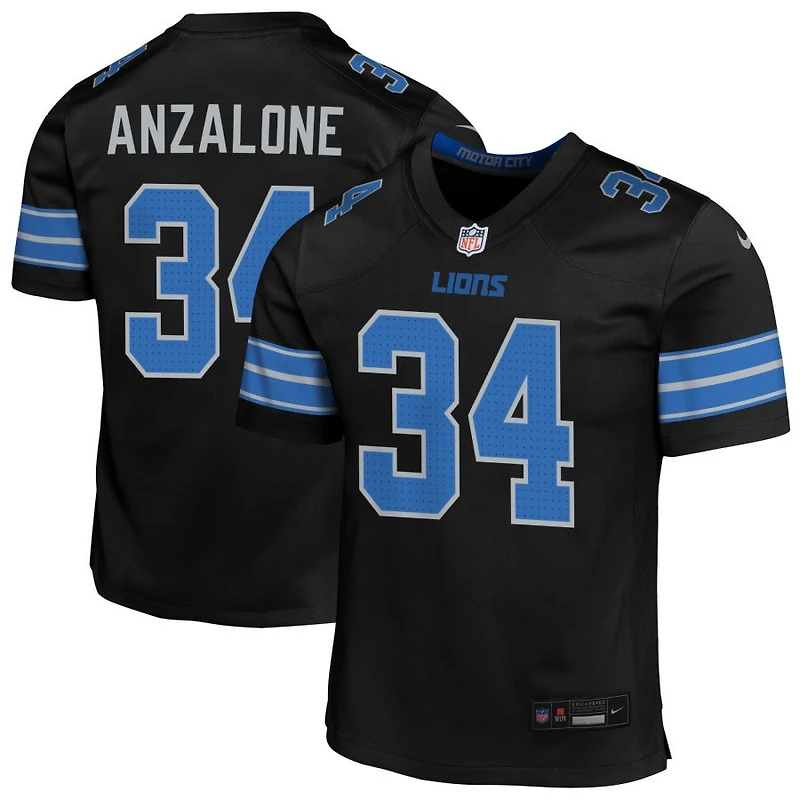 Alex Anzalone Youth Nike Detroit Lions Alternate Custom Game Jersey