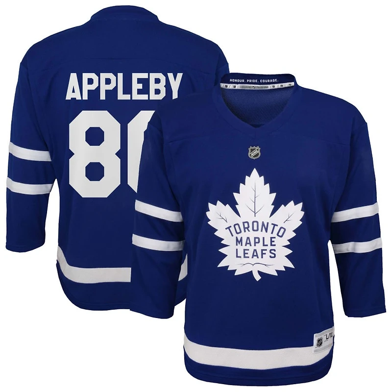 Kenneth Appleby Youth  Blue Toronto Maple Leafs Home Replica Custom Jersey