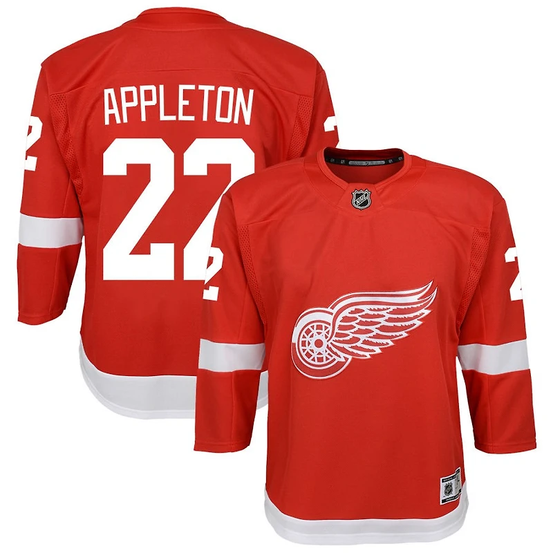 Mason Appleton Youth Red Detroit Red Wings Home Custom Premier Jersey