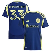 Chris Applewhite Women's adidas  Navy Nashville SC 2025 The Heart of Nashville Kit Replica Custom Jersey