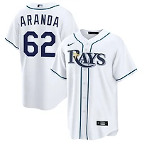 Jonathan Aranda Men's Nike  White Tampa Bay Rays Home Custom Replica Jersey