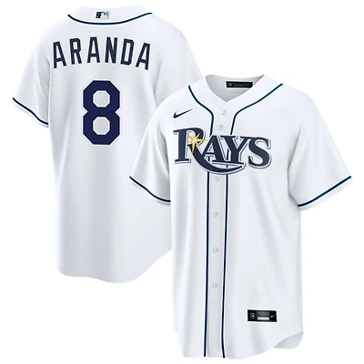 Jonathan Aranda Men's Nike White Tampa Bay Rays Home Custom Replica Jersey
