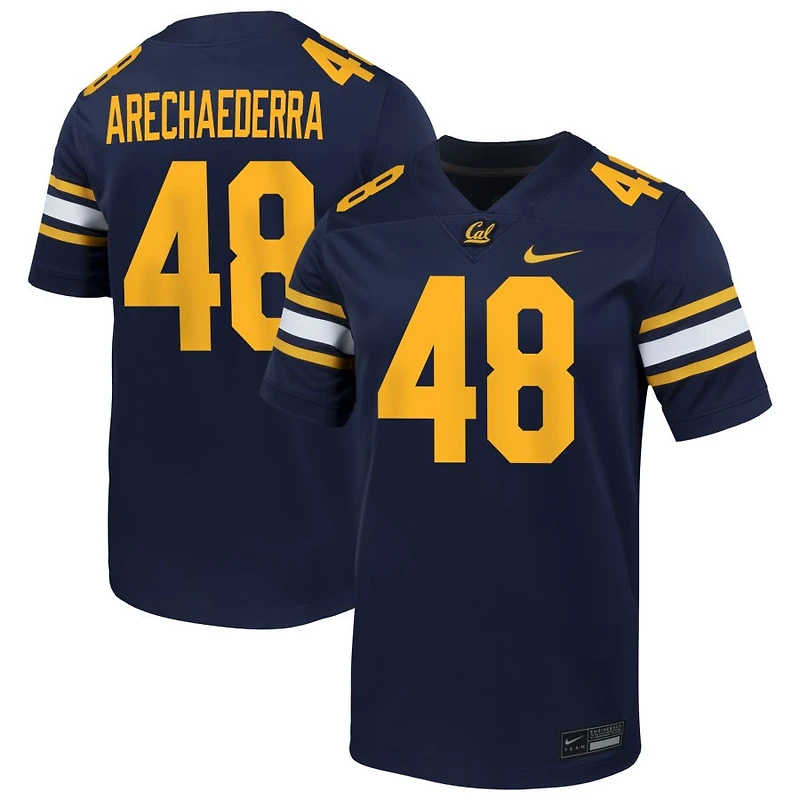 Ewan Arechaederra Men's Nike Navy Cal Bears NIL Pick-A-Player Football Game Jersey