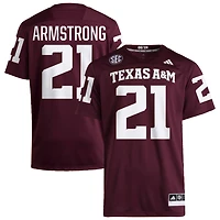 Kiotti Armstrong Men's adidas  Maroon Texas A&M Aggies NIL Pick-A-Player Home Premier Football Jersey