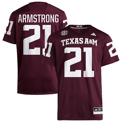 Kiotti Armstrong Men's adidas  Maroon Texas A&M Aggies NIL Pick-A-Player Home Premier Football Jersey