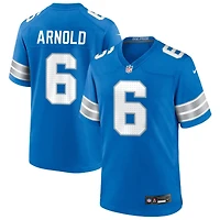 Terrion Arnold Men's Nike  Blue Detroit Lions Custom Game Jersey
