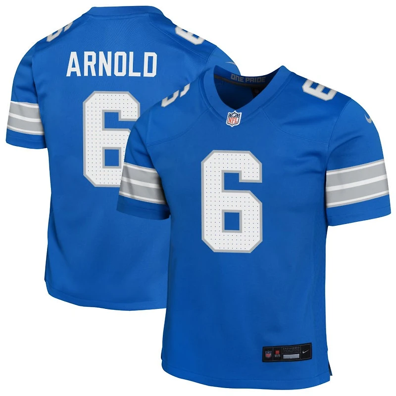 Terrion Arnold Youth Nike Blue Detroit Lions Custom Game Jersey