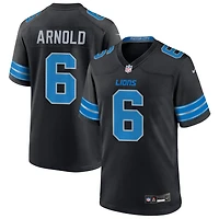 Terrion Arnold Men's Nike  Black Detroit Lions Alternate Custom Game Jersey