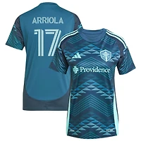 Paul Arriola Women's adidas  Blue Seattle Sounders FC 2025 The Salish Sea Kit Replica Custom Jersey