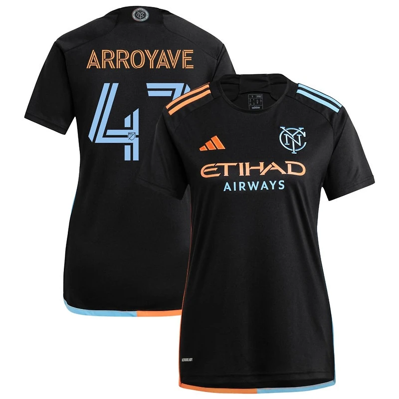 Jacob Arroyave Men's adidas Black New York City FC 2024 24/7 Kit Replica Custom Jersey