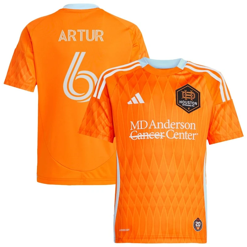 Artur De Lima Artur Youth adidas Orange Houston Dynamo FC 2025 Season 20 Replica Custom Jersey