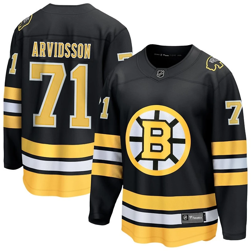 Viktor Arvidsson Men's Fanatics  Black Boston Bruins Home Breakaway Custom Jersey