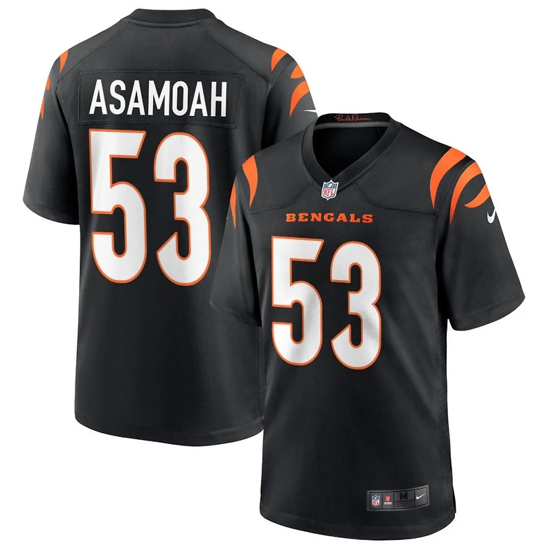 Brian Asamoah Men's Nike Black Cincinnati Bengals Game Custom Jersey