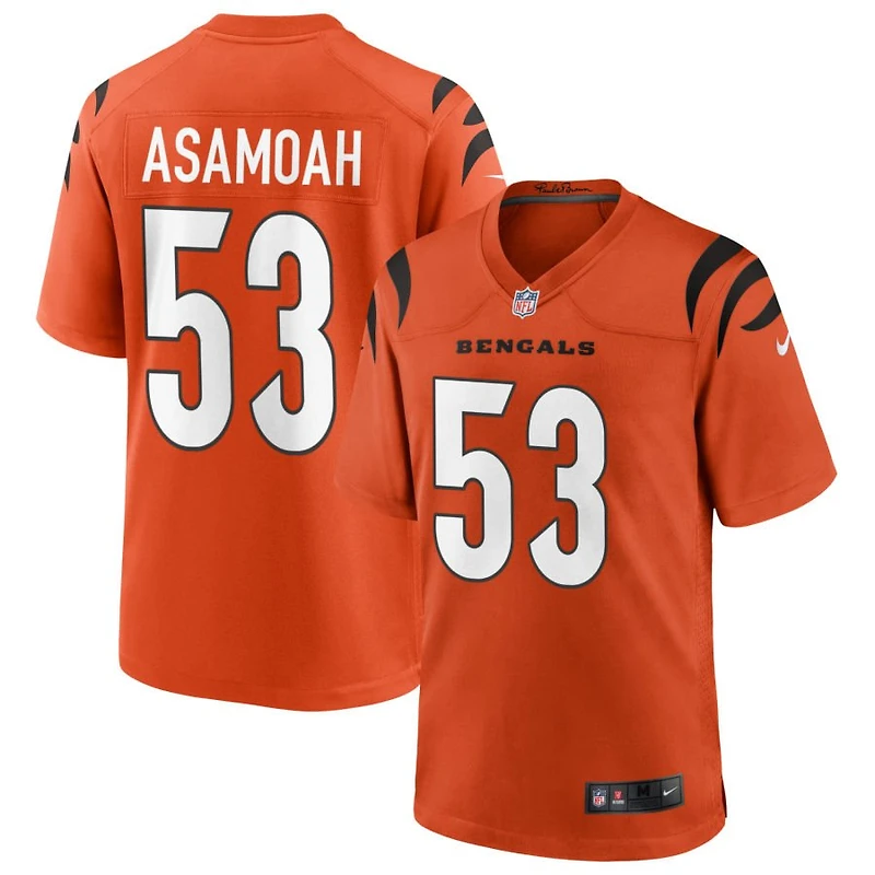 Brian Asamoah Youth Nike Orange Cincinnati Bengals Alternate Game Custom Jersey