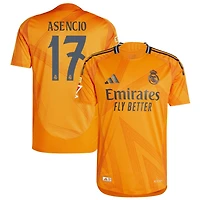 Raul Asencio Men's adidas  Orange Real Madrid 2024/25 Away Authentic Custom Jersey