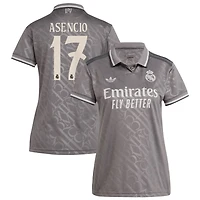Raul Asencio Women's adidas Originals  Charcoal Real Madrid 2024/25 Third Replica Custom Jersey