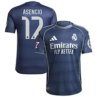 Raul Asencio Men's adidas Blue Real Madrid 2025/26 Away Authentic Custom Jersey