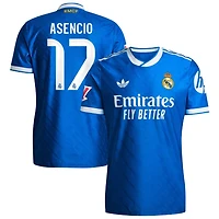 Raul Asencio Men's adidas  Blue Real Madrid 2025/26 Third Authentic Custom Jersey
